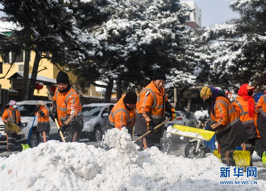 （社會）（1）長春環(huán)衛(wèi)工人清雪保路暢 